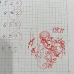 【朗報画像】弟の宿題丸つけ、1発OKだったらスタンド描いてあげるという謎ルールがある