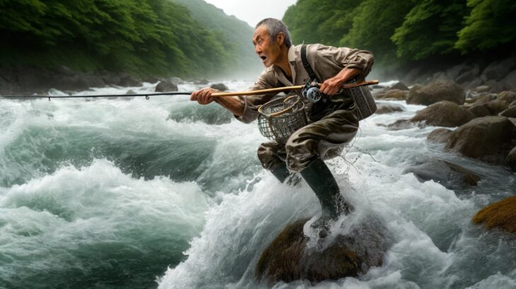 【画像】アユ釣りで死者が絶えない理由が一発で分かる画像がこちらｗｗｗｗｗｗｗｗ