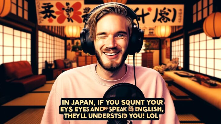 【炎上】X民「Pewdiepie「日本では目を細めて英語を発音すると通じるぜwwwwwギャハハハw」」←正体がバレてしまう