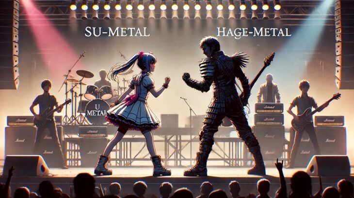 【画像】SU-METALの胸を揉もうとするHAGE-METALが撮られる