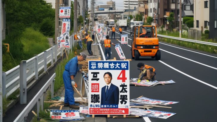 立憲の看板無許可設置、思ったより悪質だった