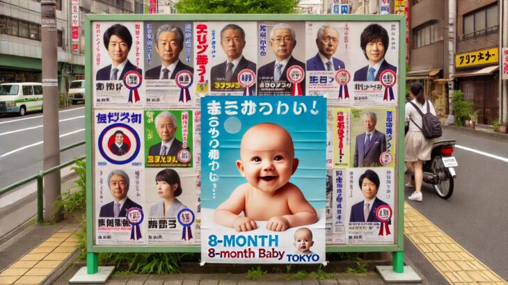 【公開処刑】都知事選ポスター枠に生後8カ月の息子の写真を貼った男さん、全てを失うｗｗｗｗ