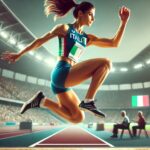 【画像あり】イタリアの女子走り幅跳び選手(１８歳)さん、跳んだ後、Tバック状態になってしまう