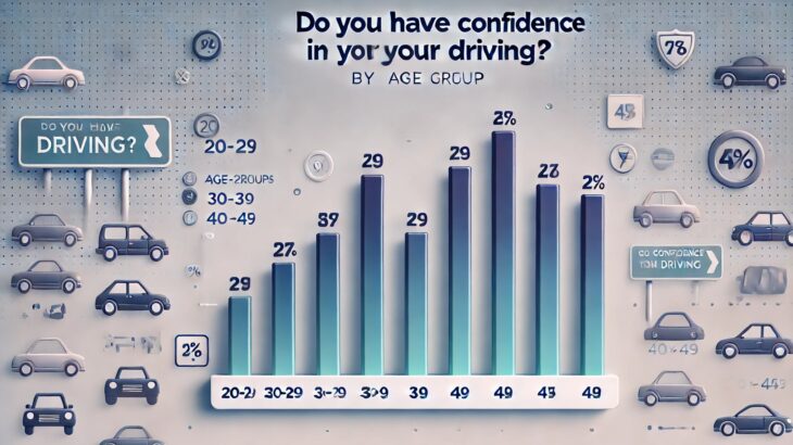 【画像あり】「自分の運転に自信ありますか？(年齢別グラフ)」と聞かれた結果がコチラ